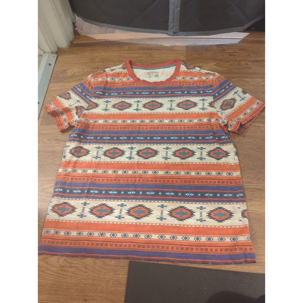 Ruff Hewn Summit Tee Aztec Southwestern Pattern UV Protection Adult Size Large